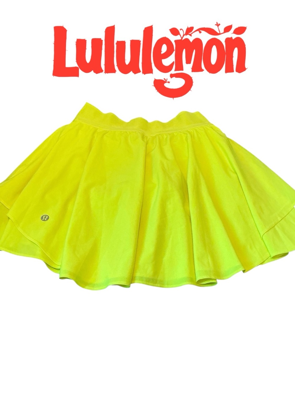 lululemon athletica Neon Yellow Circle Skirt like a new